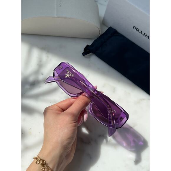 NEW Prada PR17WS Symbole Sunglasses in Amethyst Purple - Picture 3 of 9
